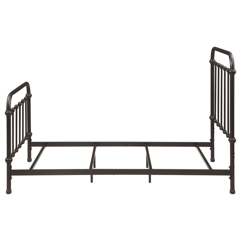 Cama Livingston con marco de metal abierto en bronce oscuro