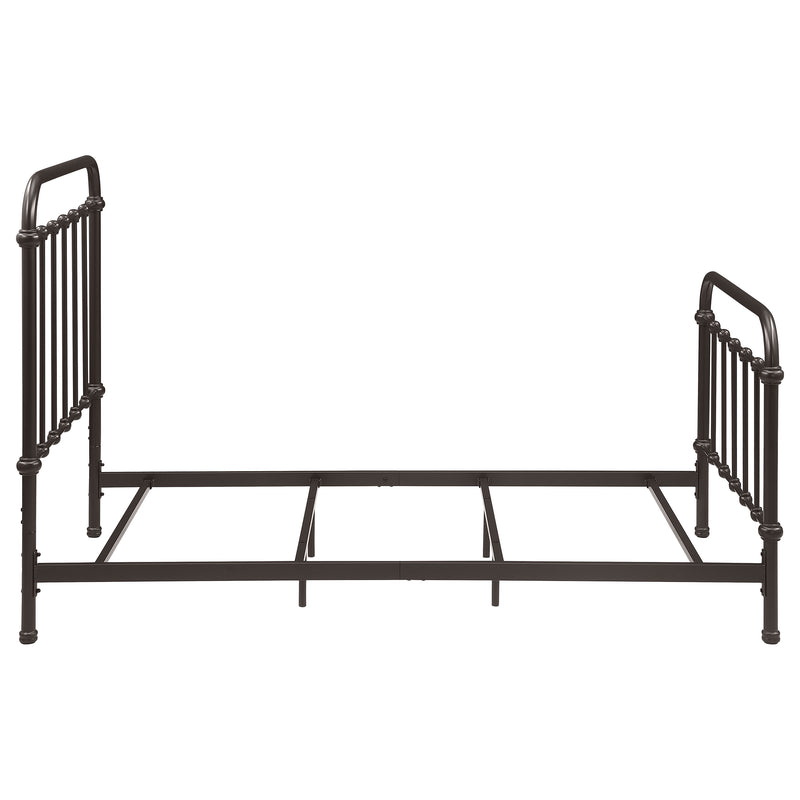 Cama Livingston con marco de metal abierto en bronce oscuro