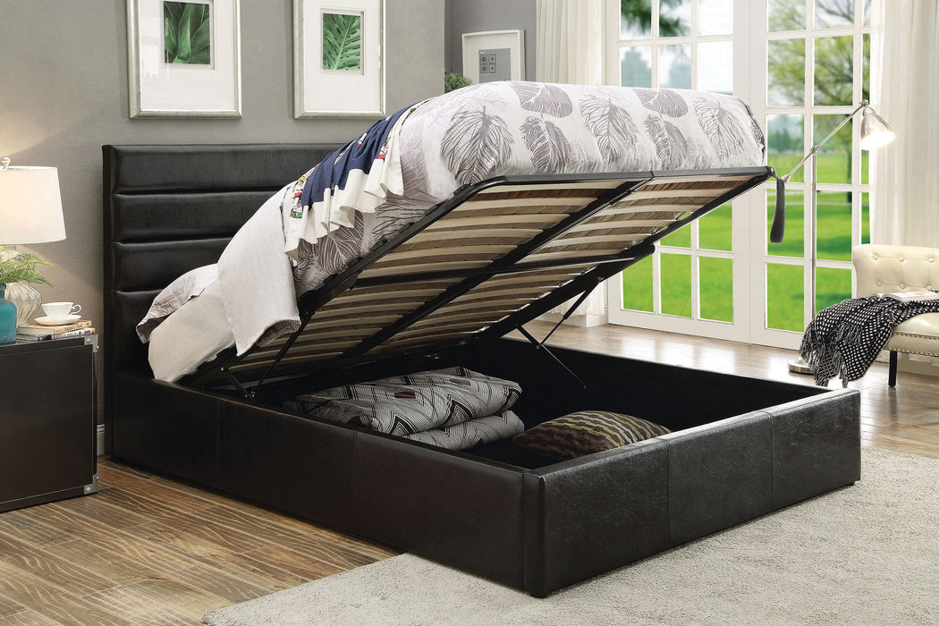 Riverbend  Upholstered Storage Bed Black