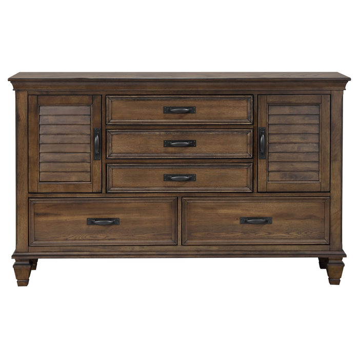 Devon  California King Bedroom Set Beige and Oak