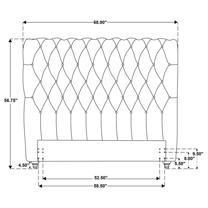 Devon 57-inch Upholstered Headboard