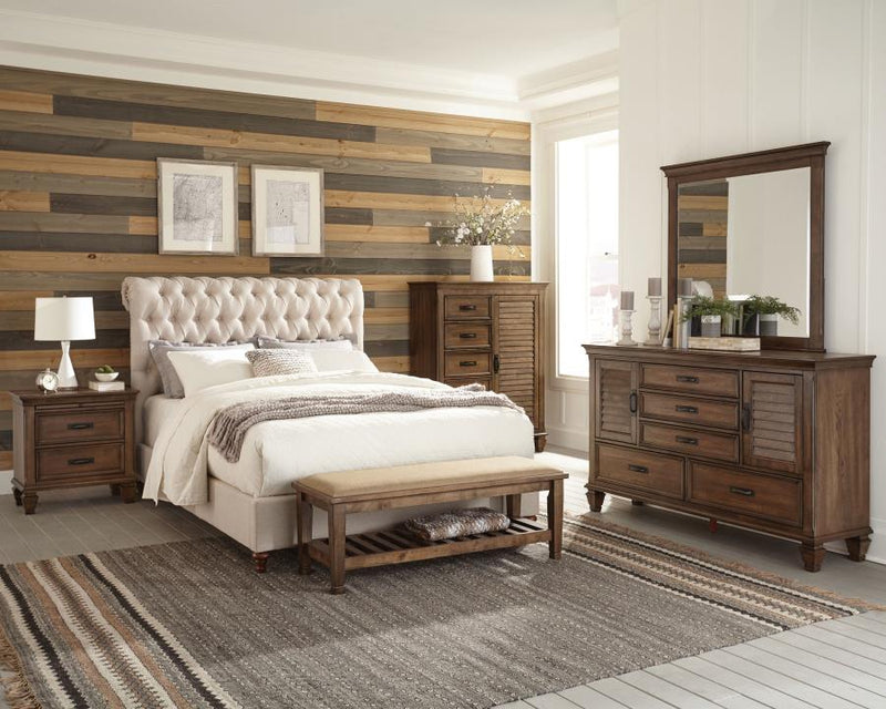 Devon 57-inch Upholstered Panel Bed