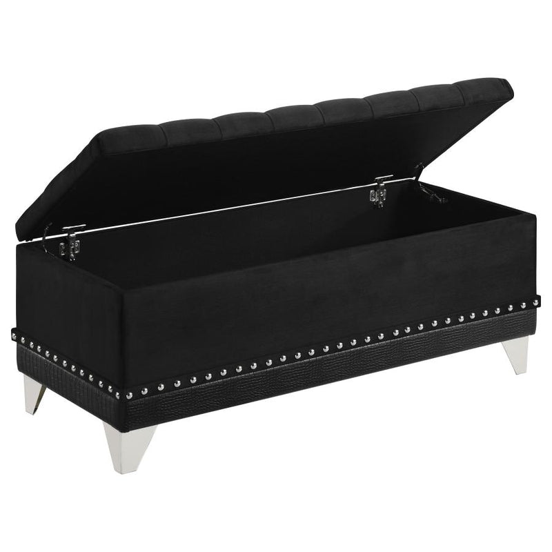 Barzini Velvet Upholstered Tufted Storage Bench