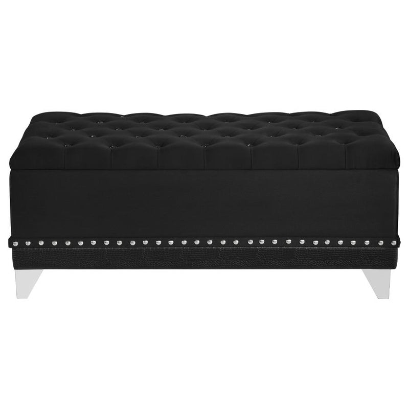 Barzini Velvet Upholstered Tufted Storage Bench