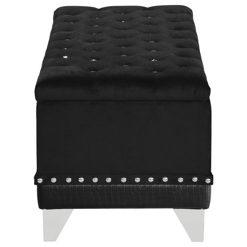 Barzini Velvet Upholstered Tufted Storage Bench