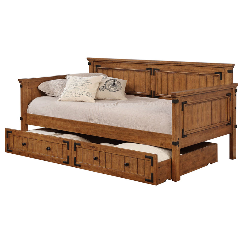 Cama Nido Individual de Madera Oakdale, Rústica Color Miel
