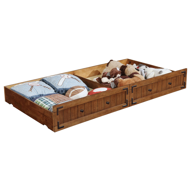 Cama Nido Individual de Madera Oakdale, Rústica Color Miel