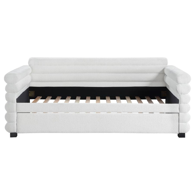 Patricia Boucle Upholstered Day Bed with Trundle