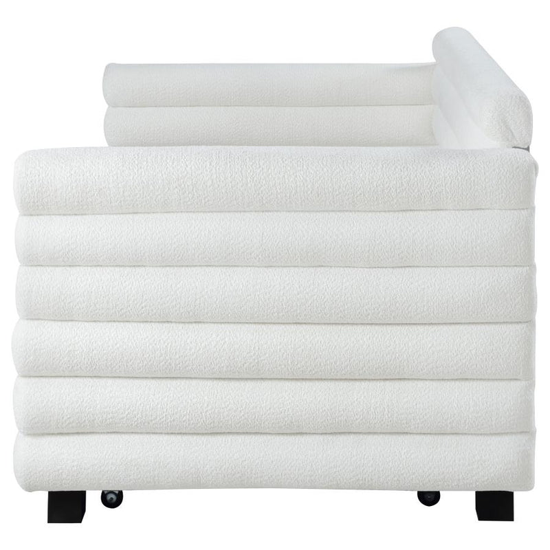 Patricia Boucle Upholstered Day Bed with Trundle