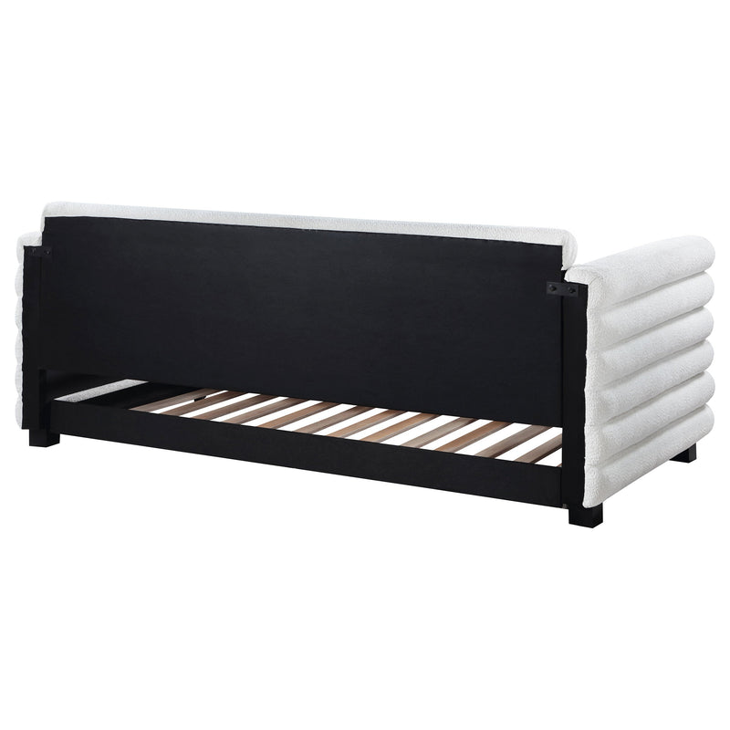 Patricia Boucle Upholstered Twin Day Bed with Trundle