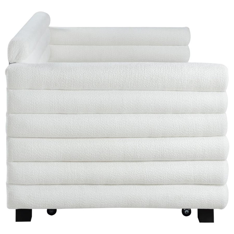Patricia Boucle Upholstered Day Bed with Trundle