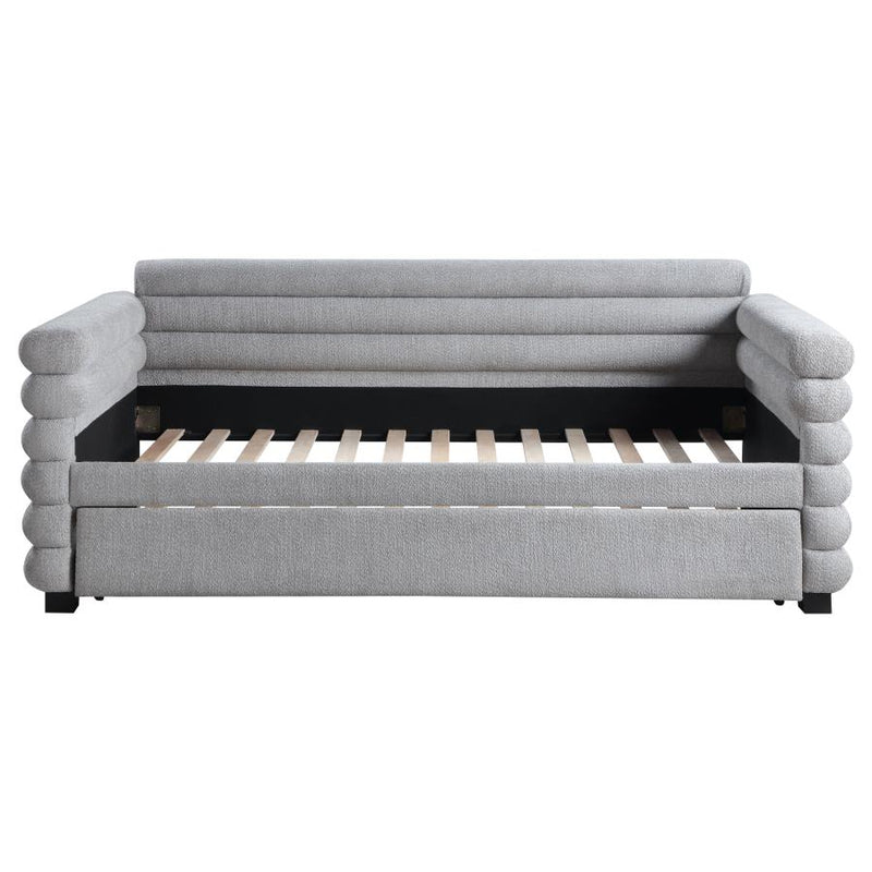 Patricia Boucle Upholstered Day Bed with Trundle