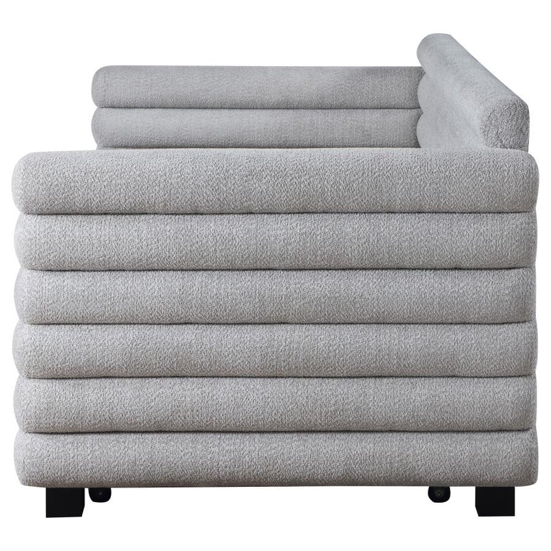 Patricia Boucle Upholstered Day Bed with Trundle