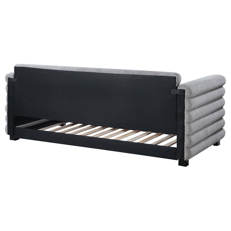 Patricia Boucle Upholstered Twin Day Bed with Trundle