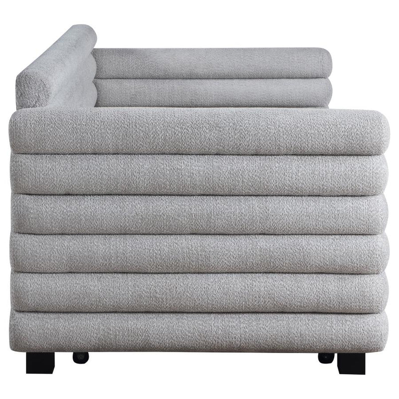 Patricia Boucle Upholstered Day Bed with Trundle