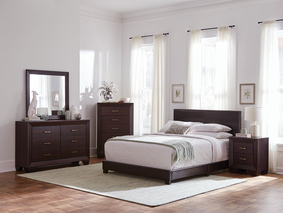 Dorian   Bedroom Set Brown and Dark Cocoa