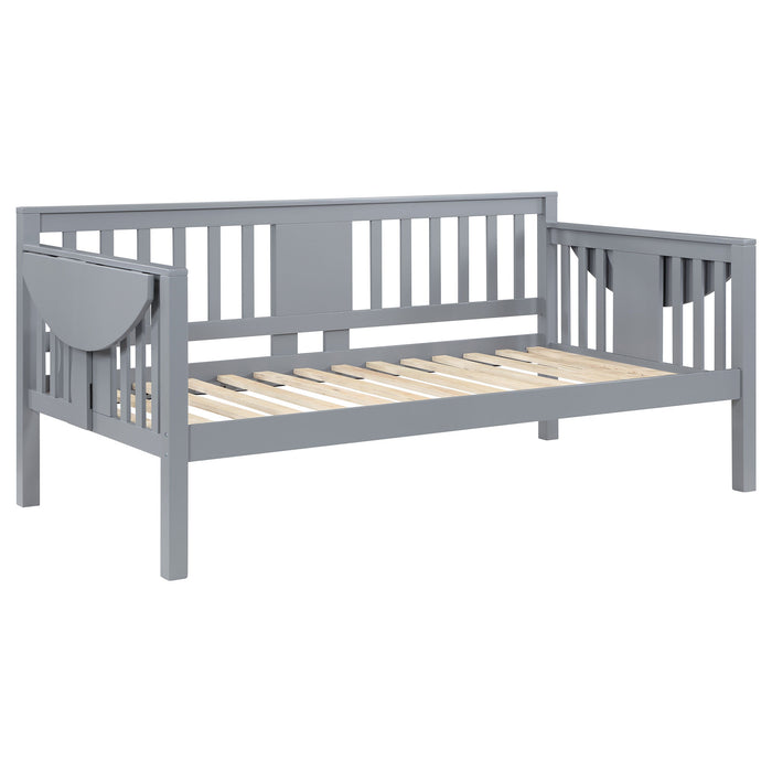 Bethany Wood Twin Daybed with Drop-down Tables White