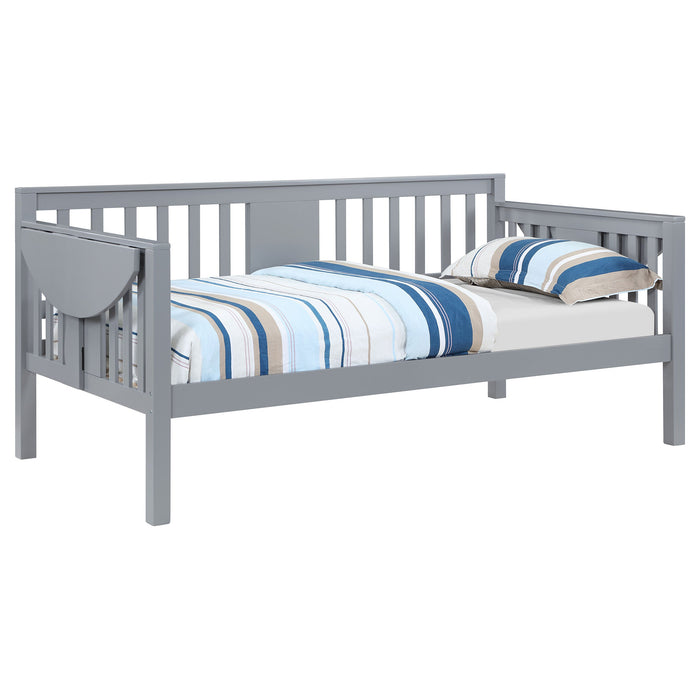 Bethany Wood Twin Daybed with Drop-down Tables White