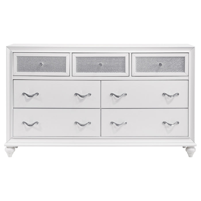 Barzini Upholstered Tufted Bedroom Set White