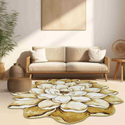 FLOWERS Design 301 Blue 5 Foot Round (5'3x5'3" Round)"
