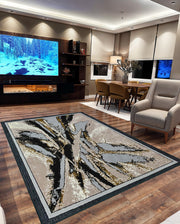 SULTAN Rug DESIGN 3024 Turquoise 5x8 (5'2x7'5")"
