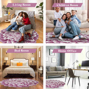 FLOWERS Design 303 Beige 3 Foot Round (2'6x2'6" Round)"