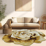 FLOWERS Design 304 Purple 5 Foot Round (5'3x5'3" Round)"