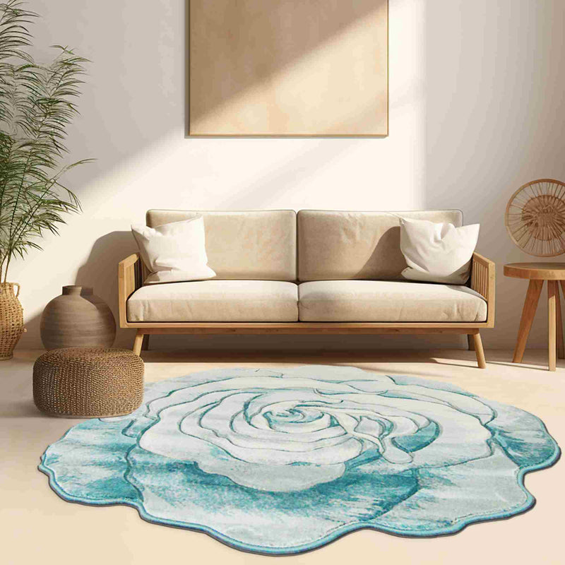 FLOWERS Design 304 Brown 5 Foot Round (5'3x5'3" Round)"