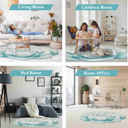 FLOWERS Design 304 Beige 3 Foot Round (2'6x2'6" Round)"