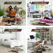 FLOWERS Design 305 Beige 5 Foot Round (5'3x5'3" Round)"