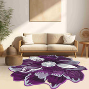 FLOWERS Design 305 Purple 3 Foot Round (2'6x2'6" Round)"
