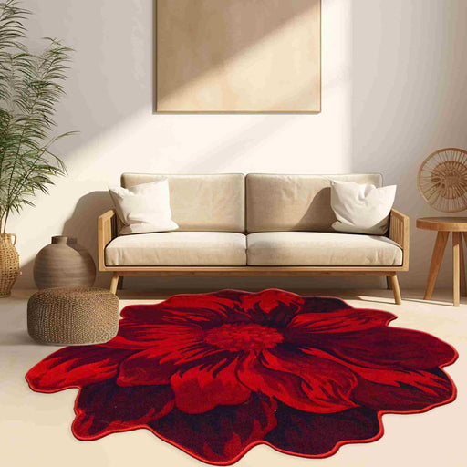 FLOWERS Design 305 Turquoise 5 Foot Round (5'3x5'3" Round)"