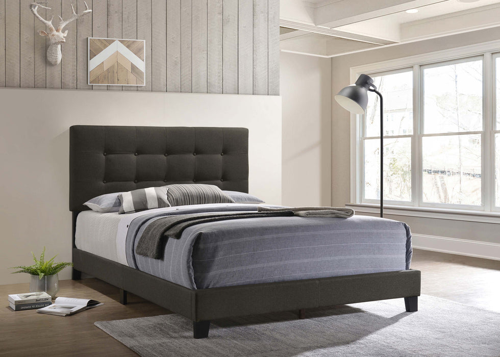 Mapes Tufted Upholstered  Bed Charcoal