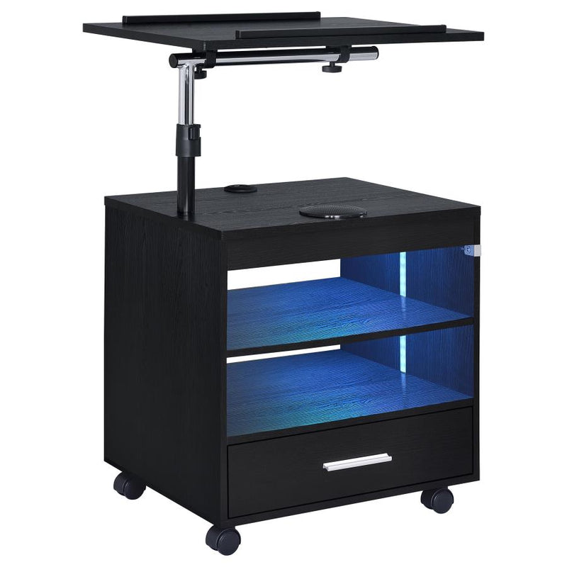 Lerma 1-drawer Adjustable Tray Top Nightstand with Speaker