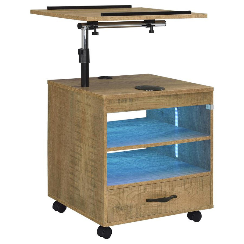 Lerma 1-drawer Adjustable Tray Top Nightstand with Speaker