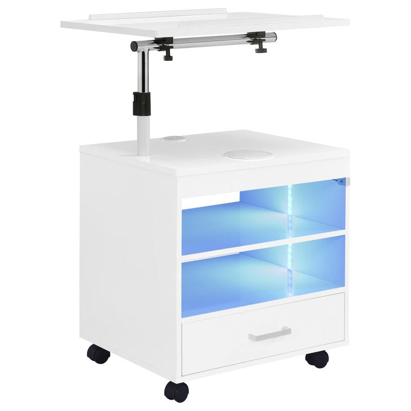 Lerma 1-drawer Adjustable Tray Top Nightstand with Speaker