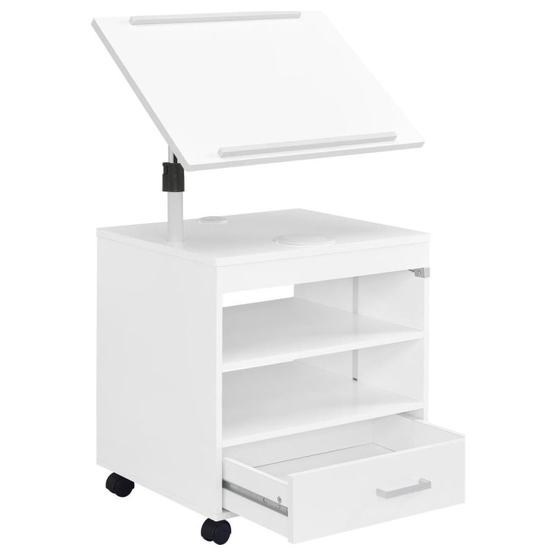 Lerma 1-drawer Adjustable Tray Top Nightstand with Speaker