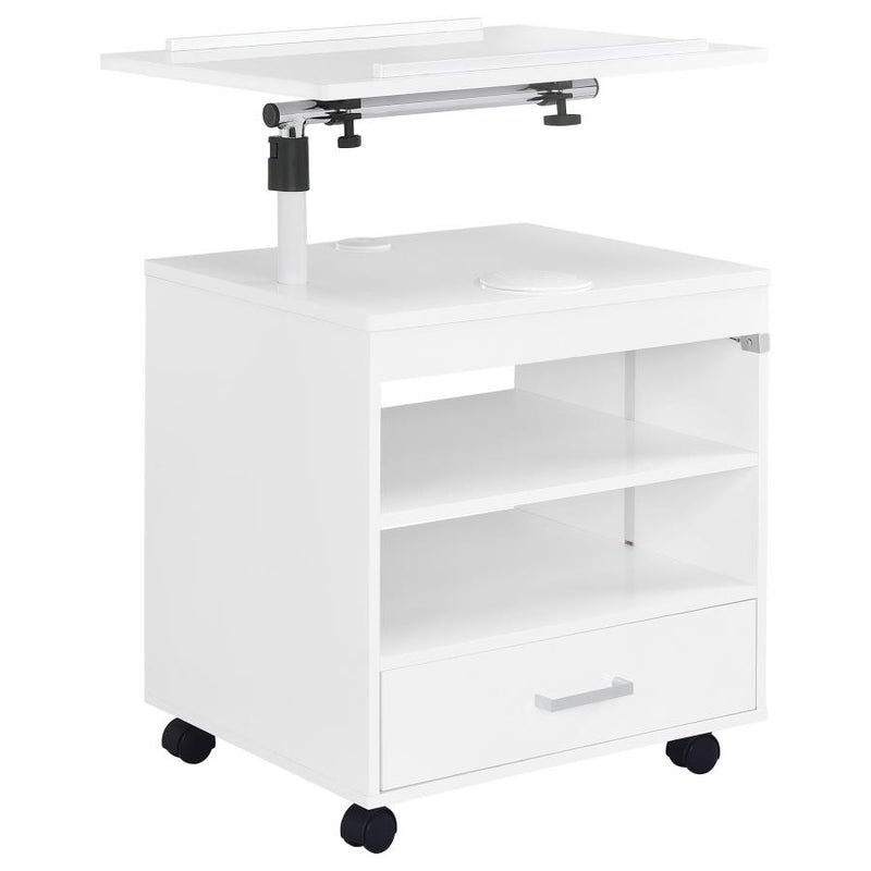 Lerma 1-drawer Adjustable Tray Top Nightstand with Speaker