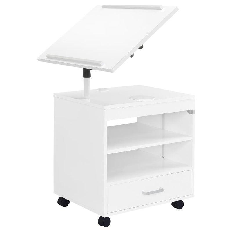 Lerma 1-drawer Adjustable Tray Top Nightstand with Speaker