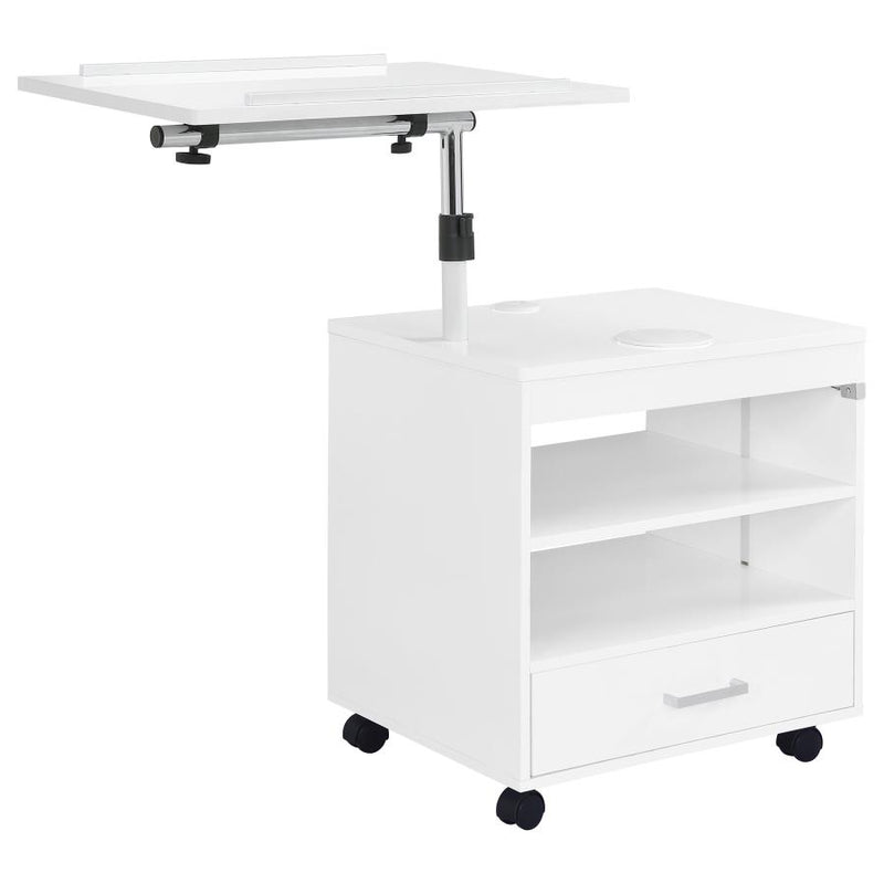 Lerma 1-drawer Adjustable Tray Top Nightstand with Speaker