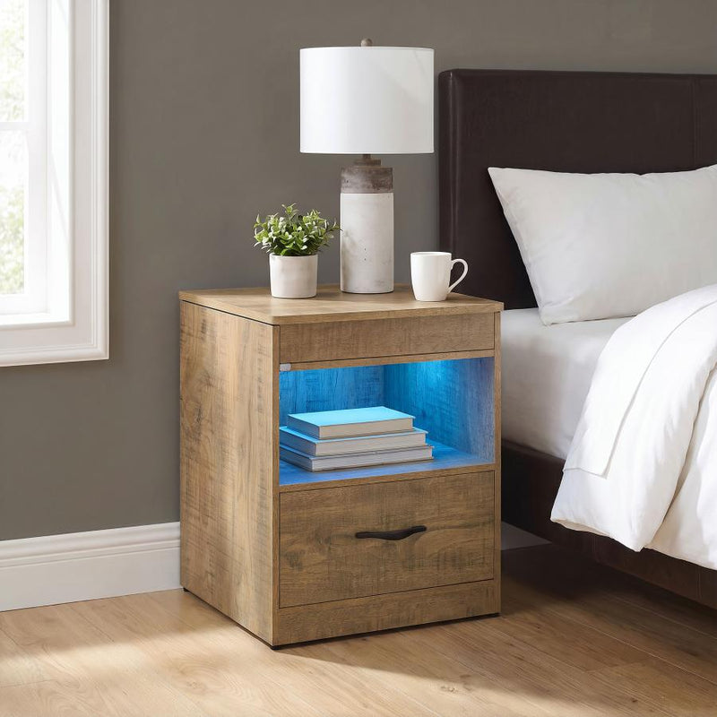 Fabre 1-drawer Extendable Top Nightstand Bedside Table