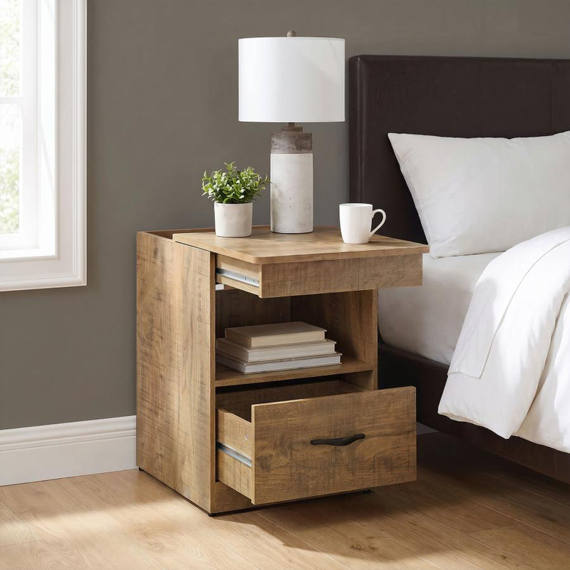 Fabre 1-drawer Extendable Top Nightstand Bedside Table