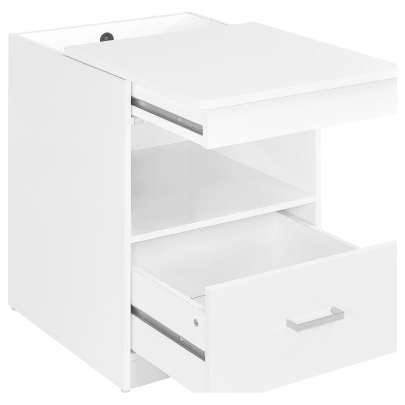 Fabre 1-drawer Extendable Top Nightstand Bedside Table