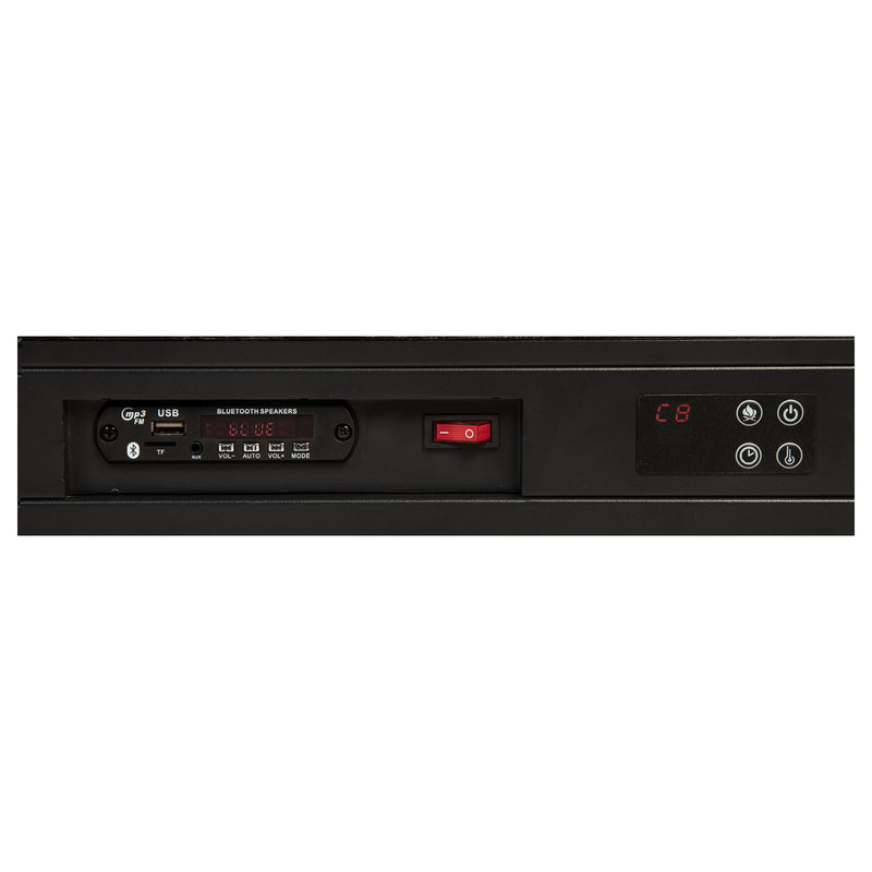 Senna Upholstered Audio Flame Visualizer Bed Brown