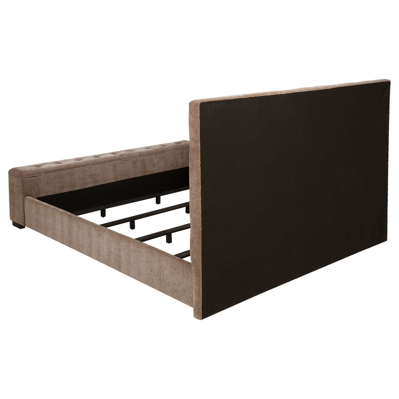 Senna Upholstered Audio Flame Visualizer Bed Brown