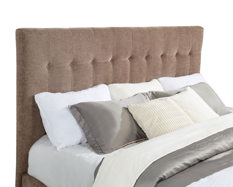 Senna Upholstered Audio Flame Visualizer Bed Brown