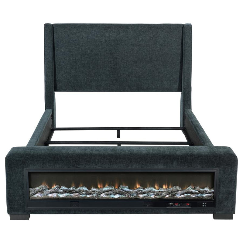Preston Upholstered Audio Flame Visualizer Bed