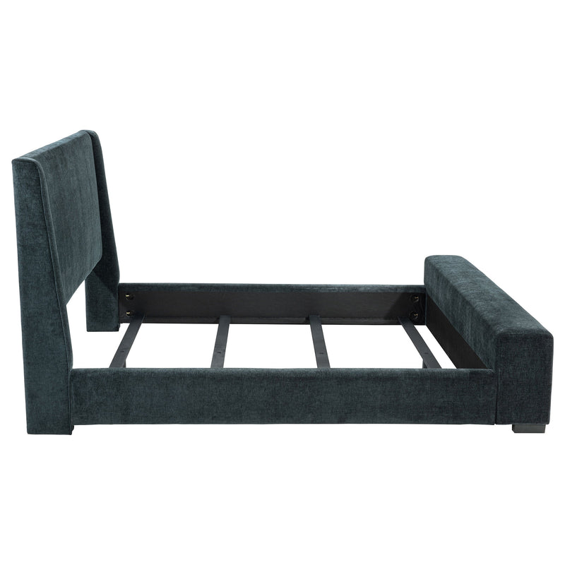 Cama Preston tapizada con visualizador de audio Flame Dark