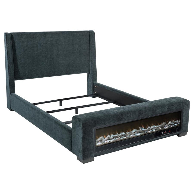 Preston Upholstered Audio Flame Visualizer Bed