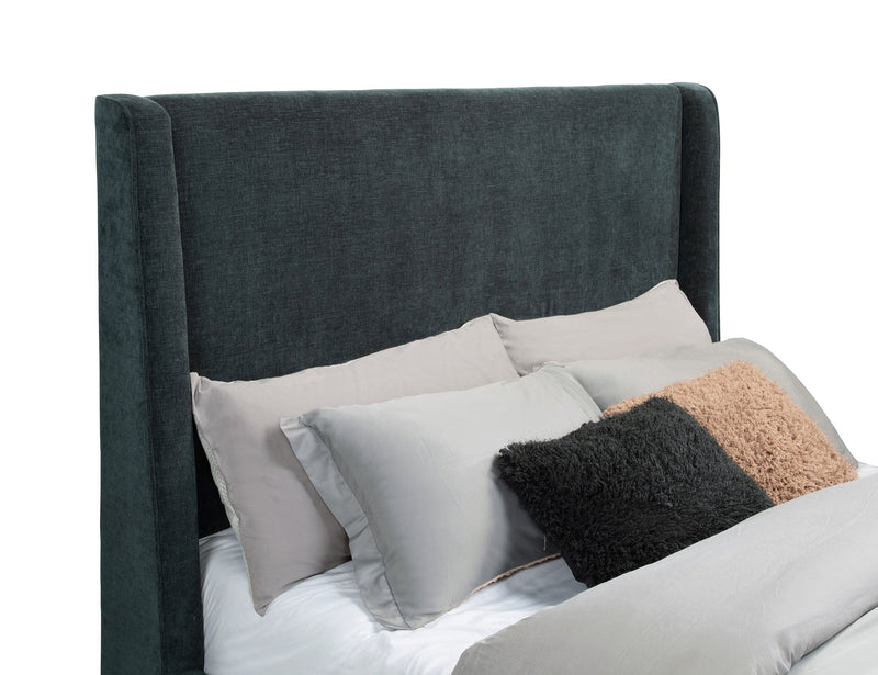 Cama Preston tapizada con visualizador de audio Flame Dark